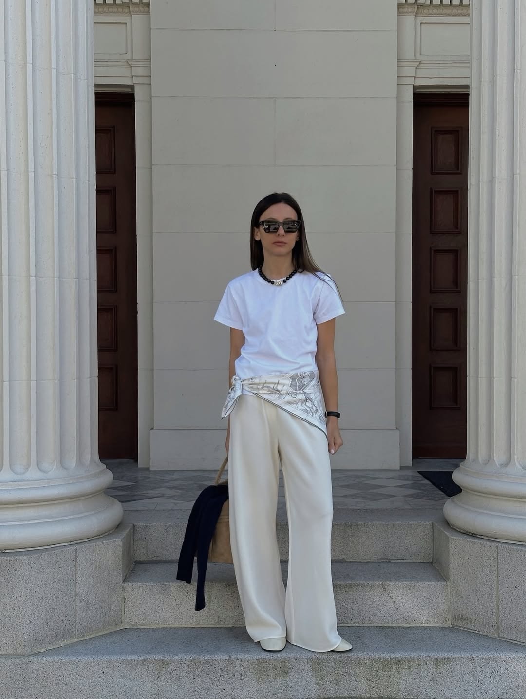 The Offbeat Styling Trick That Makes T-Shirts and Tanks Look So Elegant